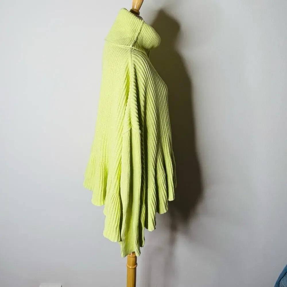 Free People Key Lime Layer Cake Oversized Peplum Sweater